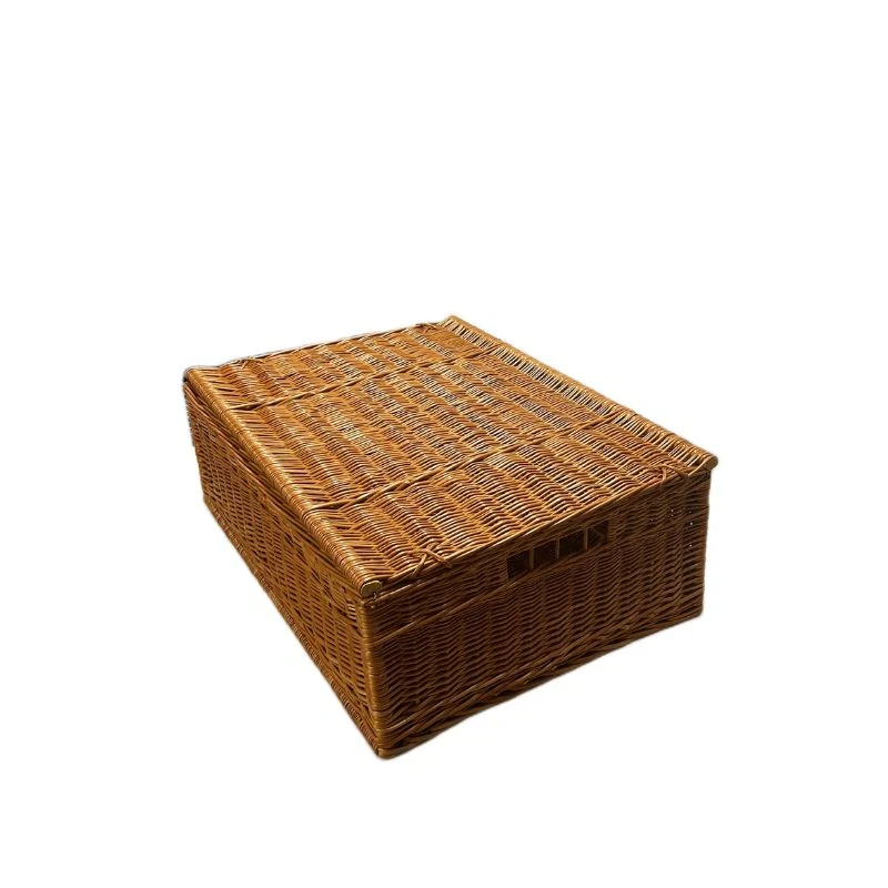 Proutěný box s víkem 80 x 55, výška 27 cm