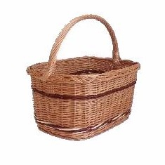 Proutěný koš hranatý velký
